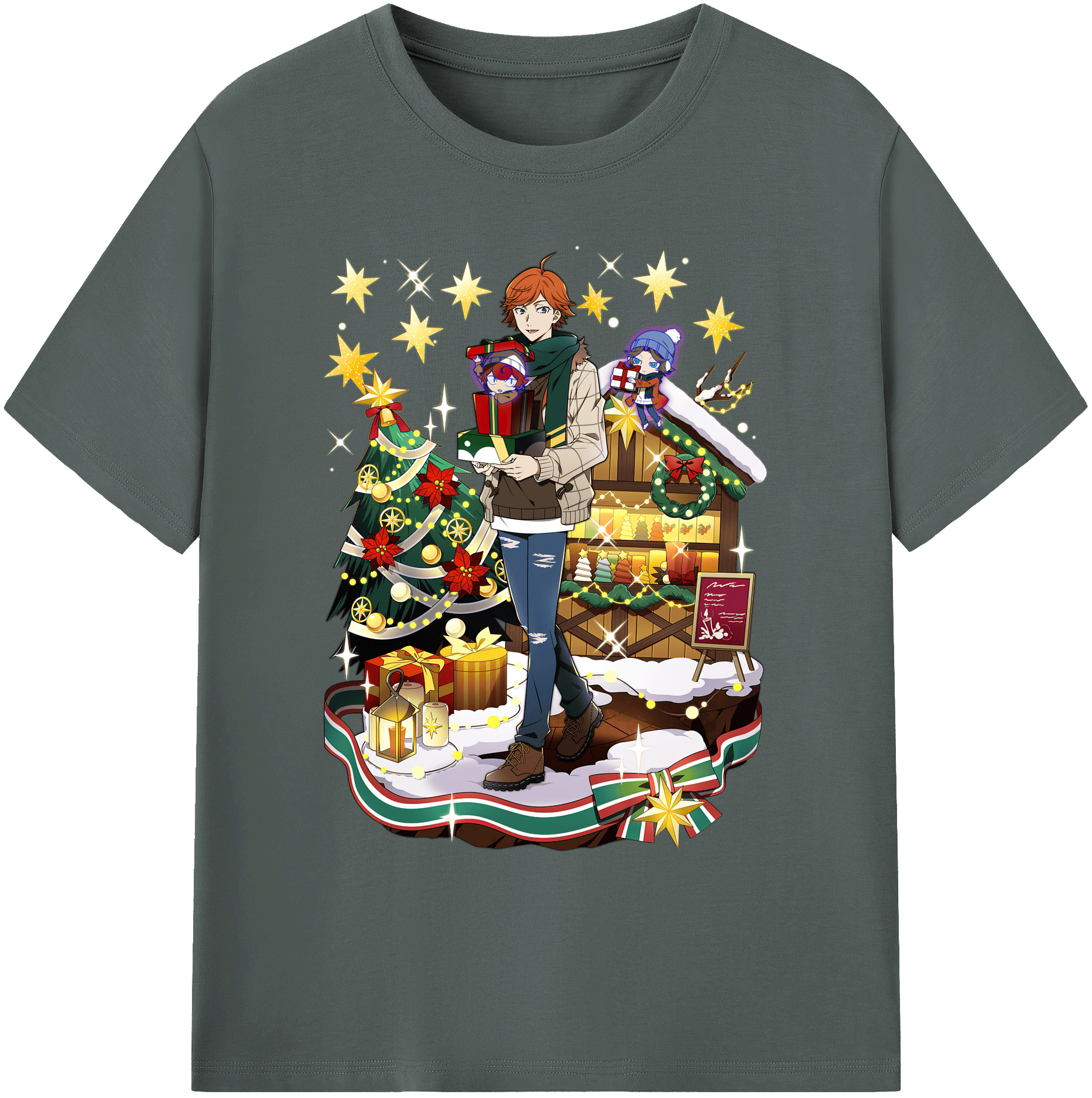 （画像用） 文豪ストレイドッグス Bungo Stray Dogs 綿100％ メンズ半袖Tシャツ｜肌触りやわらか＆通気性